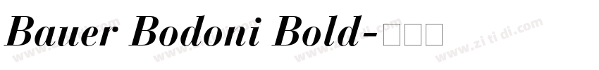 Bauer Bodoni Bold字体转换